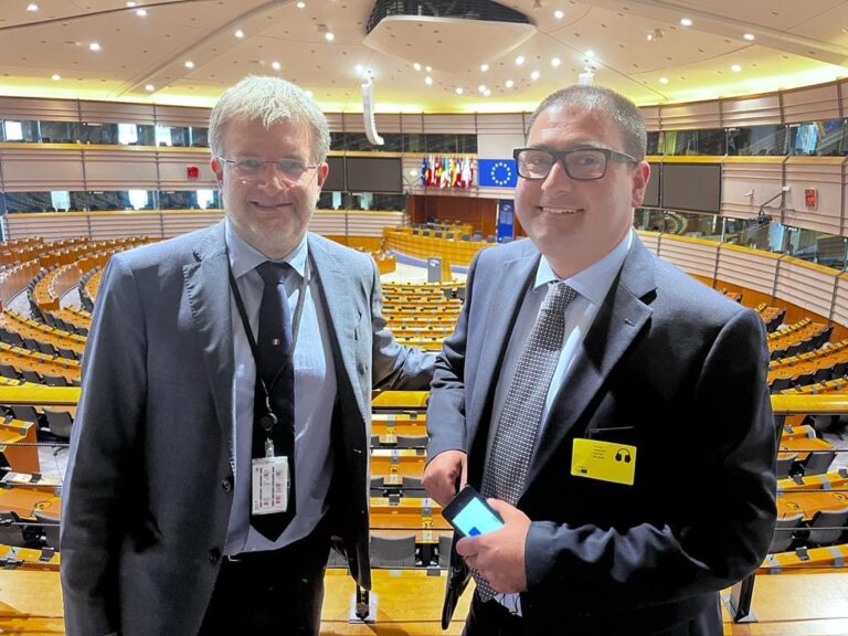 Bruxelles, 2022 – Con l’On. Carlo Fidanza al Parlamento Europeo